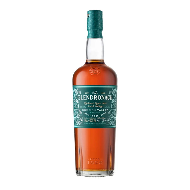 The GlenDronach Ode to the Valley Highland Single Malt Scotch Whisky, 70 cl | Sherry Cask Matured Premium Single Malt | Orchard Fruit & Honey Notes | Luxury Whisky Gift