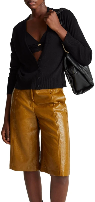 United Colors of Benetton Women's Cardigan Sweater, Black, L