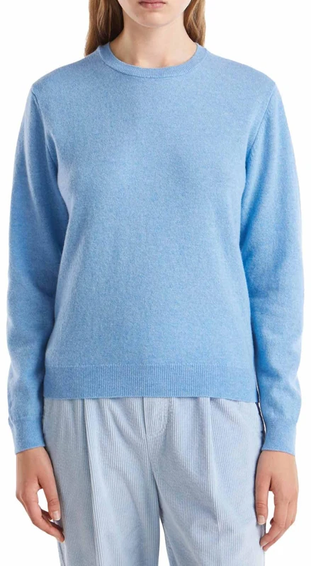 United Colors of Benetton Women's Maglia G/C M/L 1002d1k01 Sweater, Blue, XL