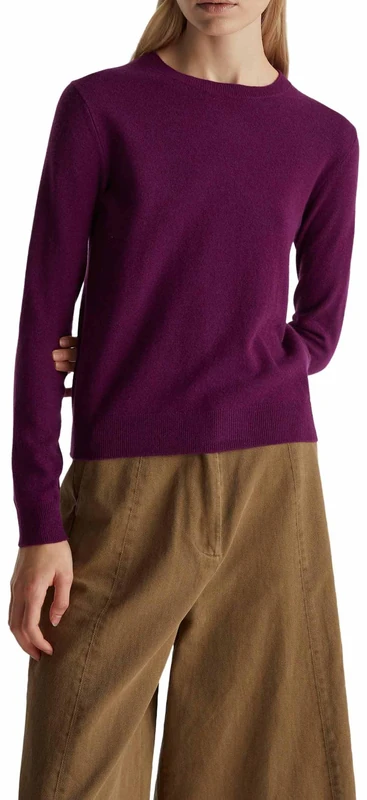 United Colors of Benetton Women's Maglia G/C M/L 1002d1k01 Sweater, Purple, XL