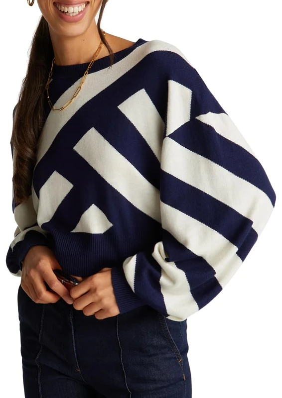 United Colors of Benetton Women's Sweater, Blue, XS