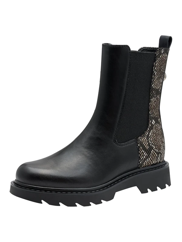 Tamaris Women's Chelsea Boots 1-25411-45, Black Snake, 4 UK - Image 1