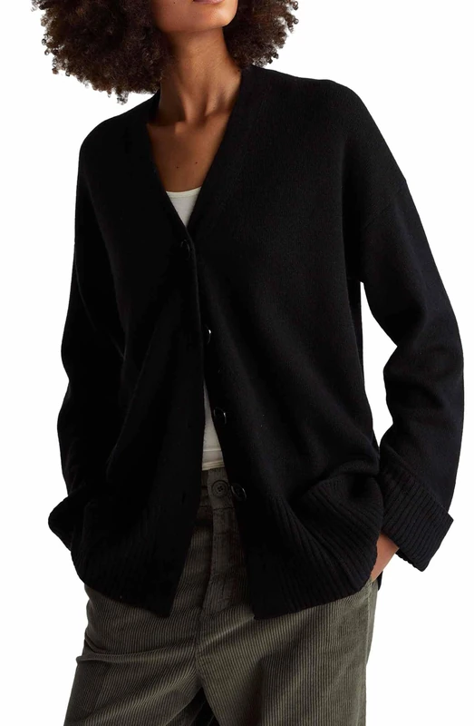 United Colors of Benetton Women's Cardigan M/L 126wd604z Sweater, Black, M