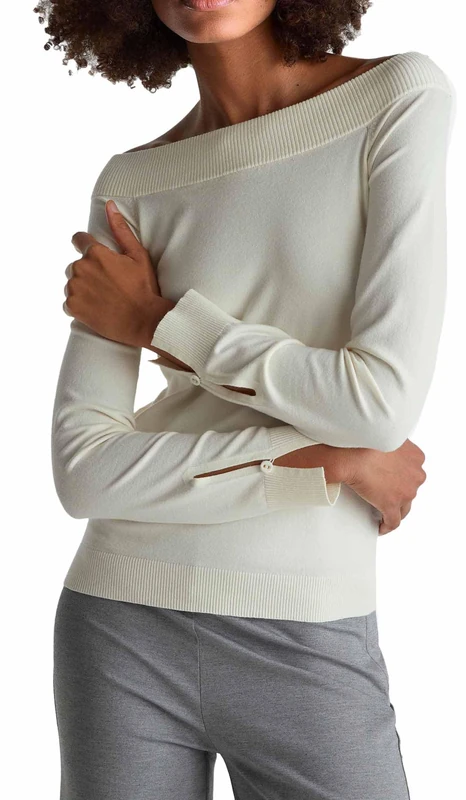 United Colors of Benetton Women's Sweater, White, M