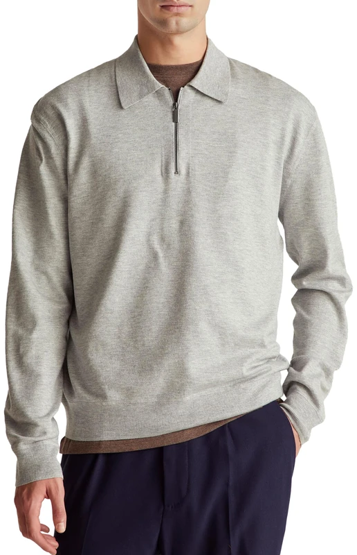 United Colors of Benetton Men's Sweater, Grey, L - Image 1