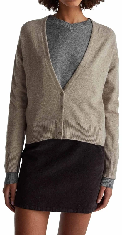 United Colors of Benetton Women's Cardigan Sweater, Brown, M