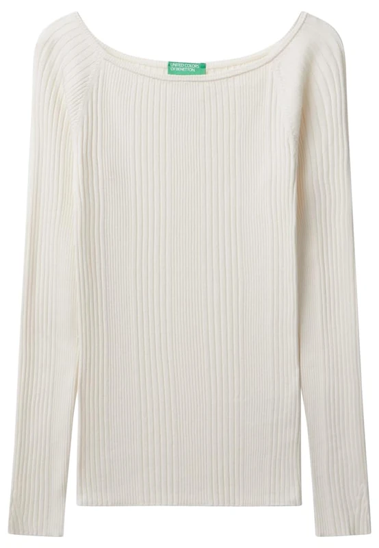 United Colors of Benetton SC Boat Jersey M/L, White, M