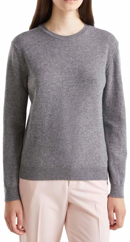 United Colors of Benetton Women's Maglia G/C M/L 1002d1k01 Sweater, Grey, S