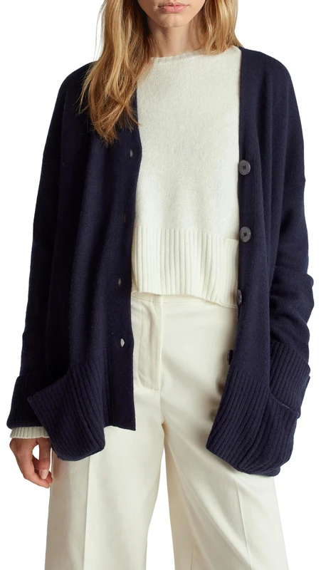 United Colors of Benetton Women's Cardigan M/L 126wd604z Sweater, Blue, XXS
