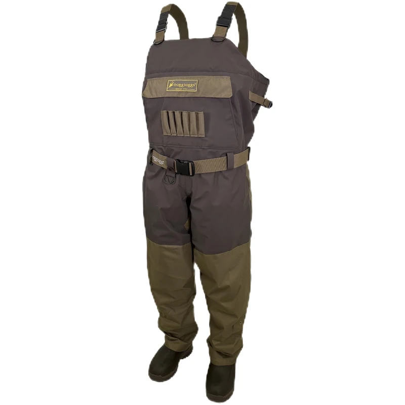 FROGG TOGGS Men's Legend 2-n-1 Hunting Wader with Zip Inout Primaloft Liner Jacket, Brown, 14