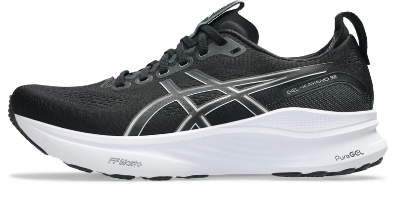 ASICS Men's Gel-Kayano 32 Running Shoes, Black/White, 13 UK