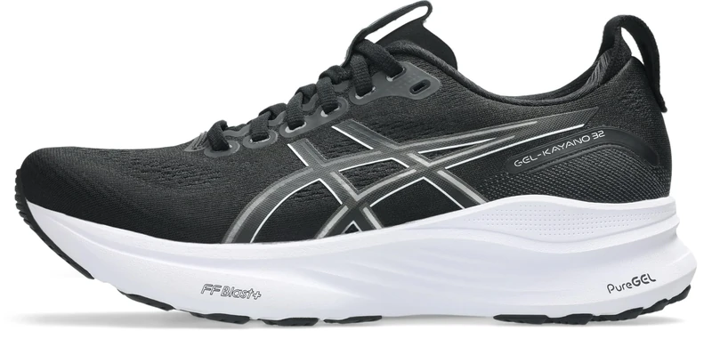 ASICS Women's Gel-Kayano 32 Sneaker, Black/White, 10 UK