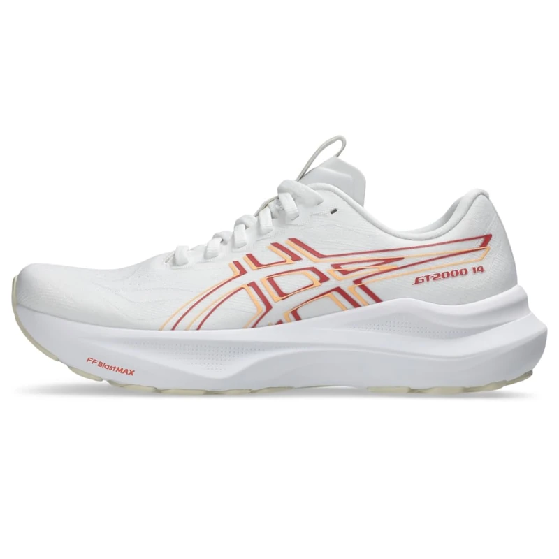 ASICS Women's GT-2000 14 Running Shoes, 8.5, White/Dark Pink Clay