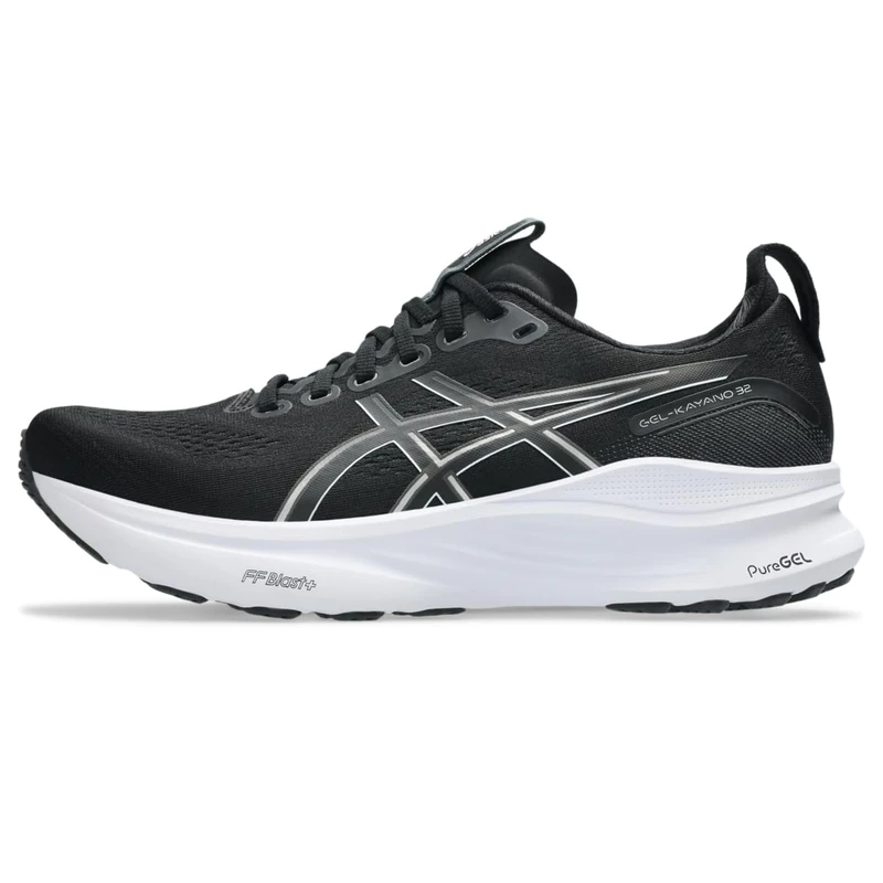 ASICS Men's Gel-Kayano 32 Running Shoes - Black/White - 7 UK