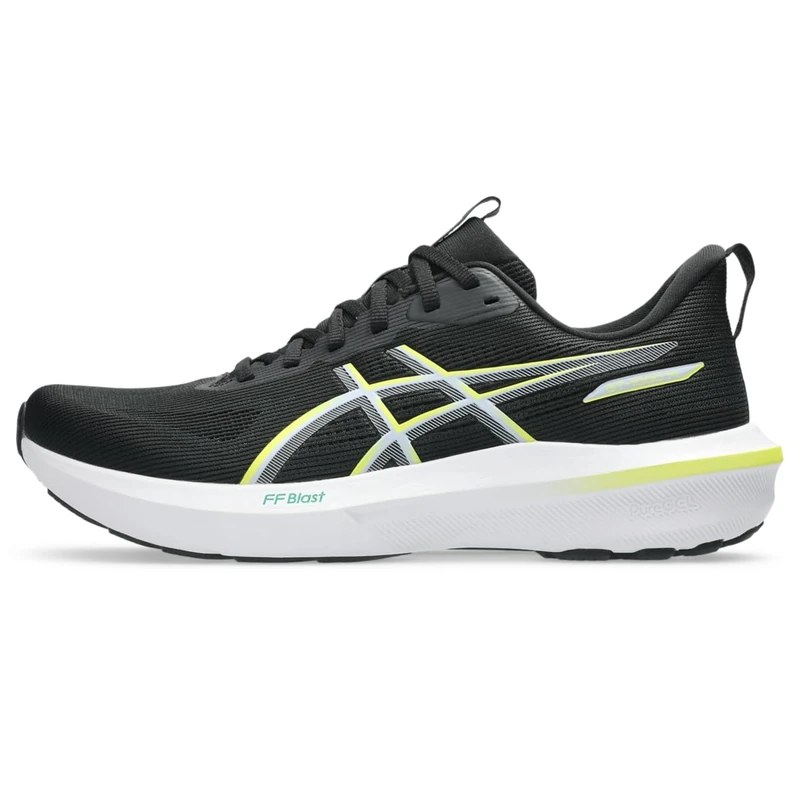 ASICS Men's GT-1000 14 Running Shoes, Black/Citron, 7 UK