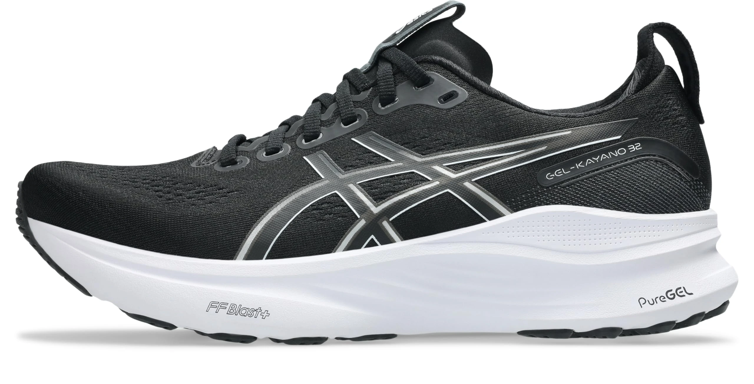 ASICS Men's Gel-Kayano 32 Running Shoes, Black/White, 16 X-Wide