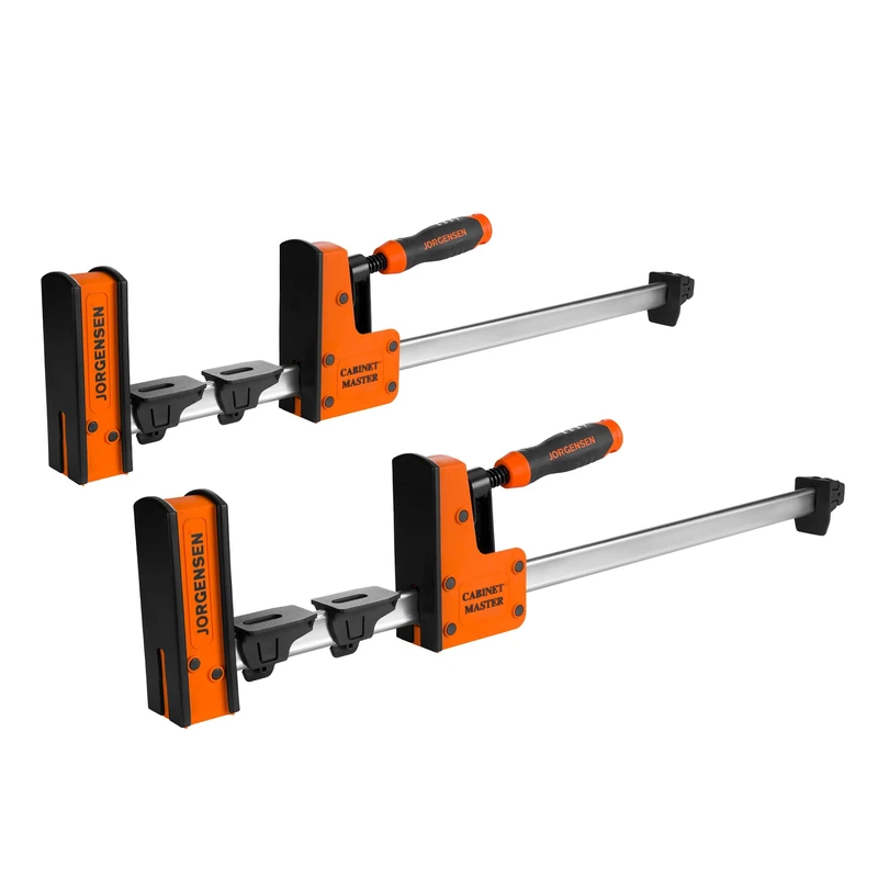 JORGENSEN 600 mm (24") Parallel Bar Clamps, 2-Pack Heavy-Duty Wood Clamps