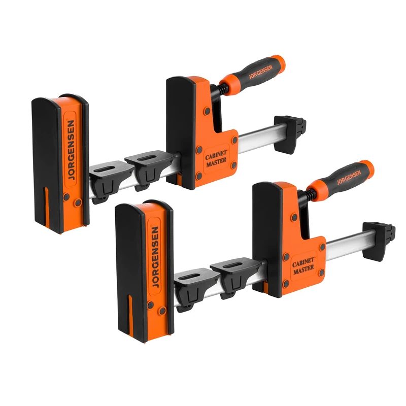 JORGENSEN 300 mm (12") Parallel Bar Clamps, 2-Pack Heavy-Duty Wood Clamps