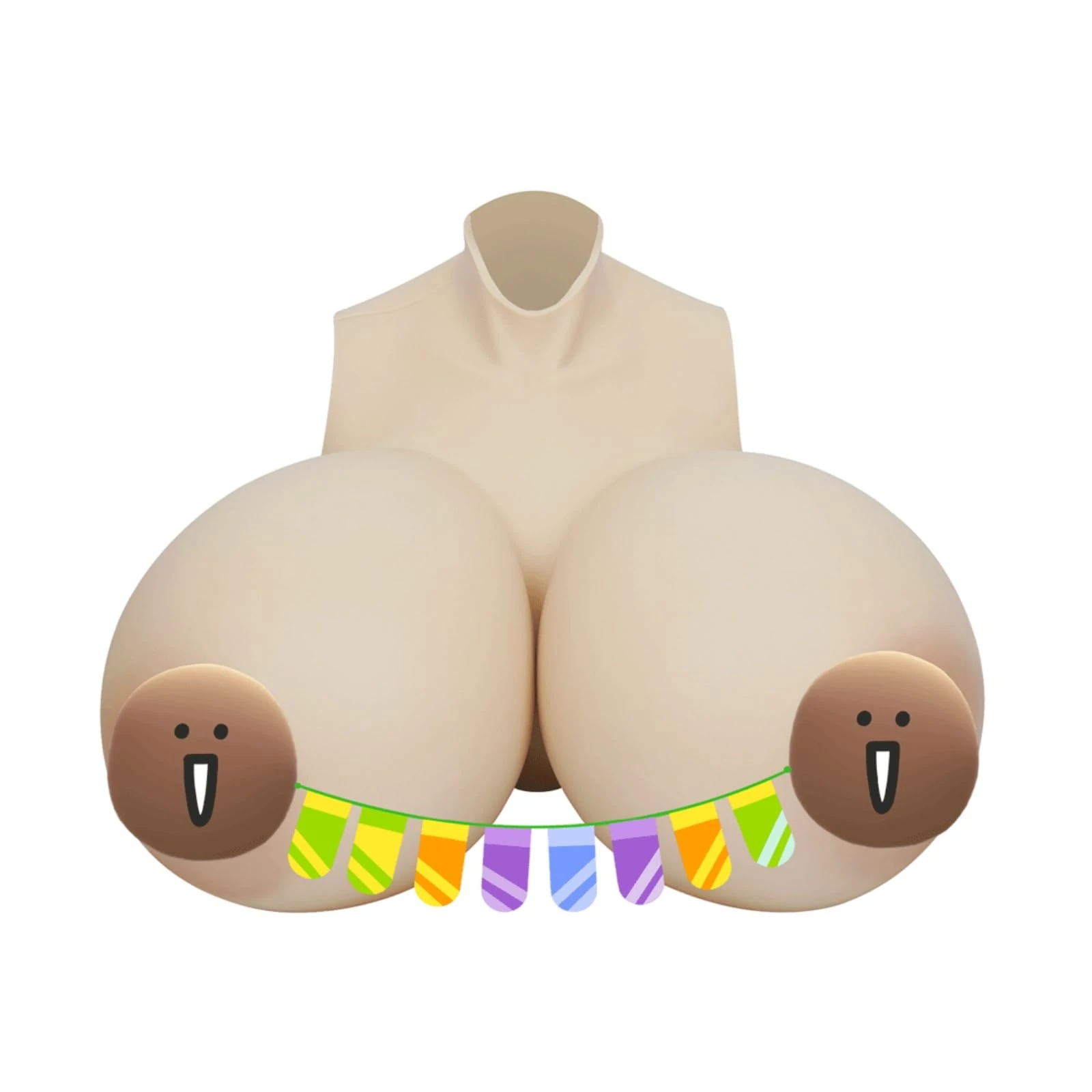 Maletofe Z Cup Breastplate Huge Breast Breastplate Drag Queen Silicone Breastplate Plus Size Suitable Transgender Individuals, Brown, Liquid silicone filling-H
