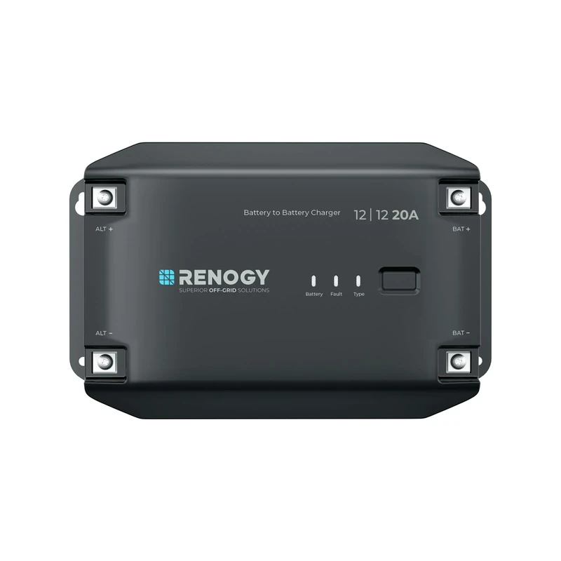 Renogy DC to DC Battery Charger 12V 20A, Intelligent Converter for Flooded, Gel, AGM, and Lithium Batteries, for RVs, Truck, Motorhome, Commercial Vehicles, Boats and Yachts
