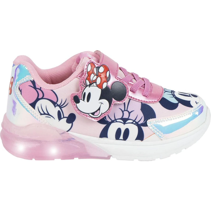 CERDÁ LIFE'S LITTLE MOMENTS Girls Minnie Mouse Sneakers with LED Lights and Rugged TPR Sole Disney Style Sneakers, Light Pink, 28 EU