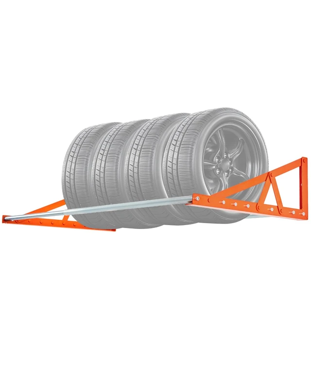 VEVOR Wall Mounted Tire Rack, 31" - 56" Adjustable Tire Rack, Q235 Heavy-Duty Steel Tire Storage Rack for R14-R20 inch Standard Tires, Max 400lbs Load Capacity, Ideal for Garage Workshop Repair Shop