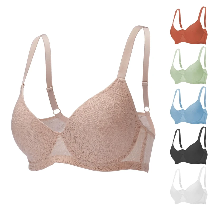 6PC Bras Pack for Women Push Up Bra Comfortable Underwear Bralette with Support Lifting Lingerie Causal Everyday