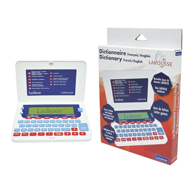 LEXIBOOK, Larousse, FRENCH/ENGLISH Dictionary, 400,000 words, expressions and translations, 3000 Americanisms, New Larousse database, Word Games, D880i1