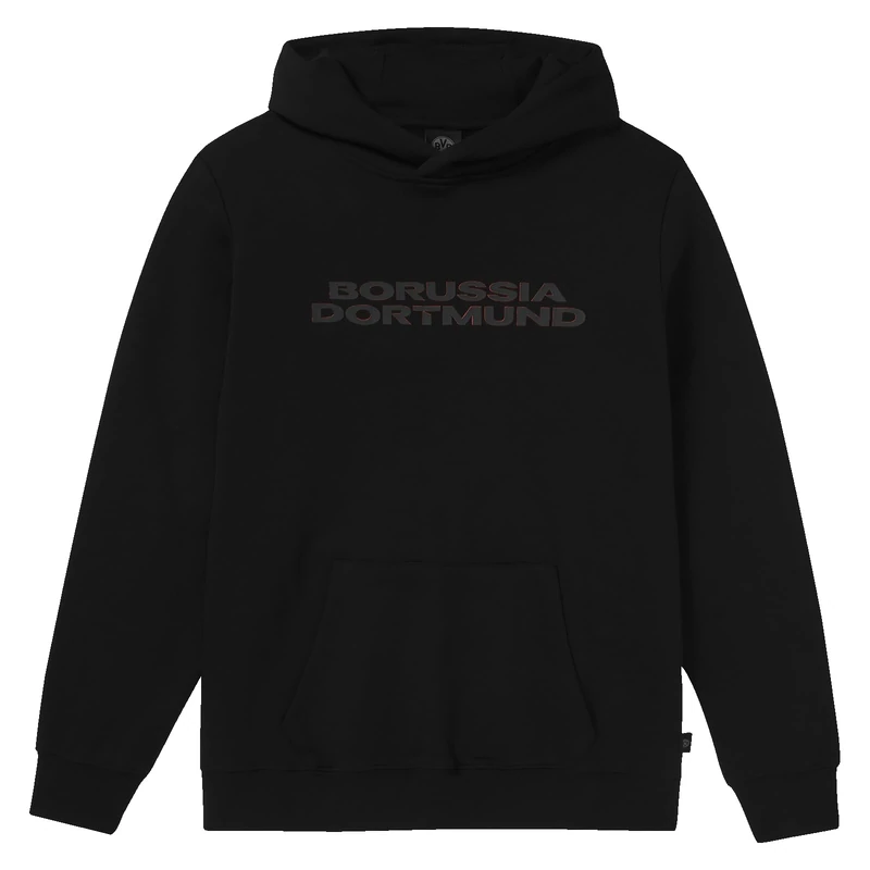 Borussia Dortmund BVB Hoodie Heat Schwarz Hooded Sweatshirt, Black, L