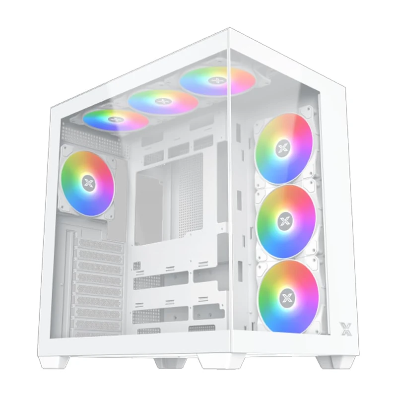 Box+Medium+Tower+ATX+Xigmatek+Aqua+V+Air+RGB+with+Panels+showcase%C3% A9s+%28White%29 - Image 1