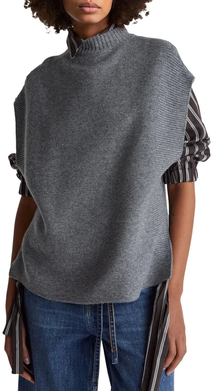 United Colors of Benetton Men's Women's Vest, grey, S