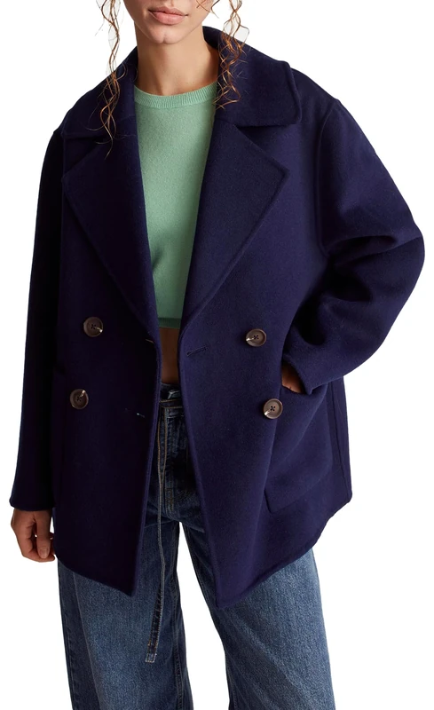 United Colors of Benetton Women's Coat, blue, M