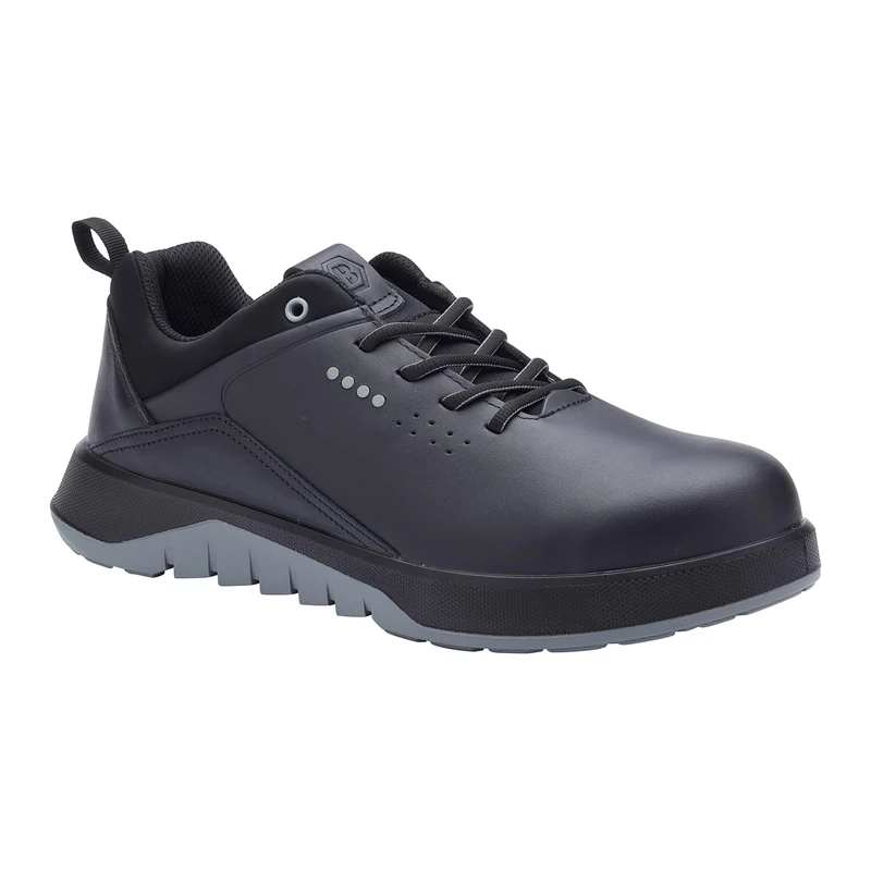 Blackrock Austin Black Composite Safety Shoes, Non-Metallic Toe Cap, Water Resistant Leather, Heat-Resistant Rubber Sole, Composite Work Boots, Metal-Free, Mens Womens Unisex Ladies, Size 11 / EU 46
