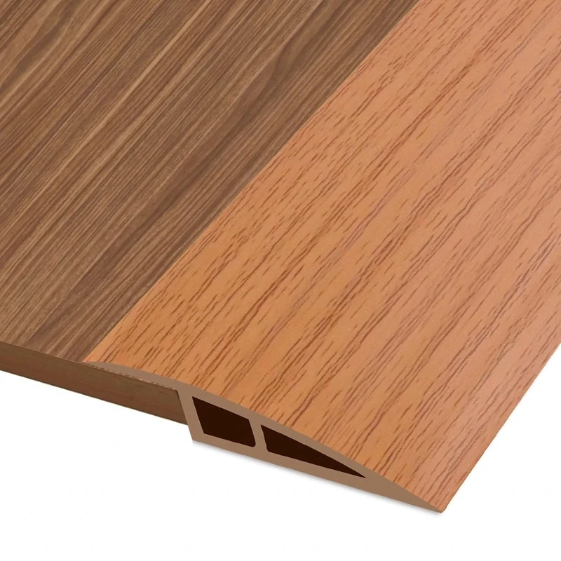 Hengrongshen Floor Transition Strip, Vinyl Door Threshold Strip Self Adhesive Threshold Flooring Transition for Laminate Doorway Edge Threshold Height Difference from 5mm to 10mm (Yellow Wood, 2M)