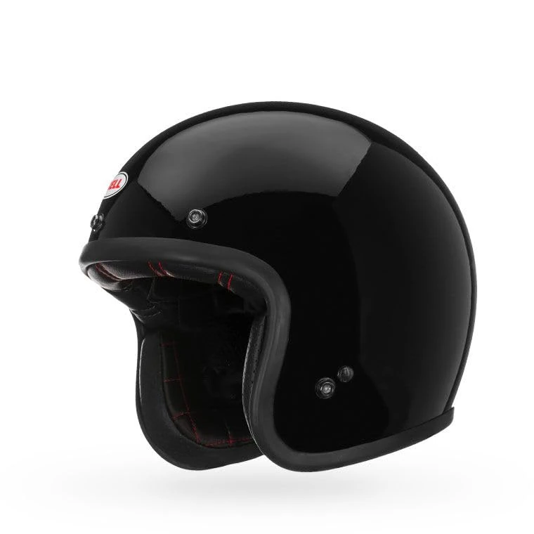 Bell Custom 500 Solid ECE Helmet, Inspired by 1954 Design, Oval Low-Profile Fit, Throwback Style, Color: Black, Size: XS