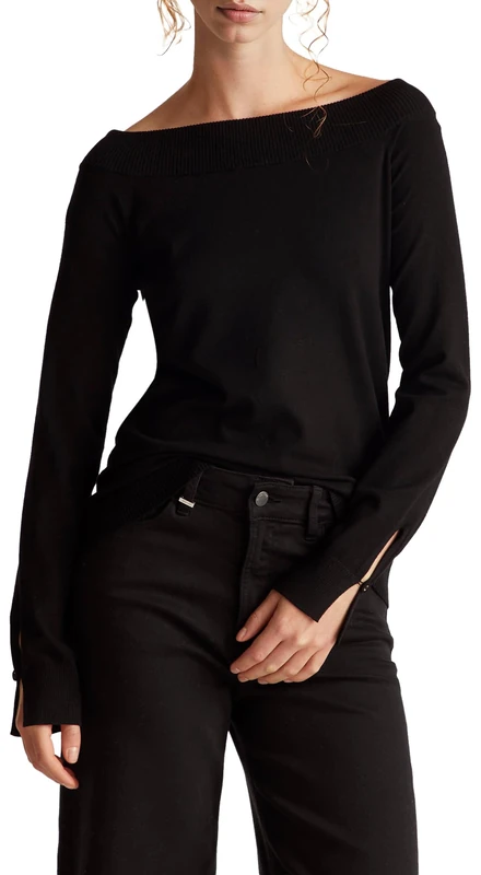 United Colors of Benetton Women's Sweater, Black, XS