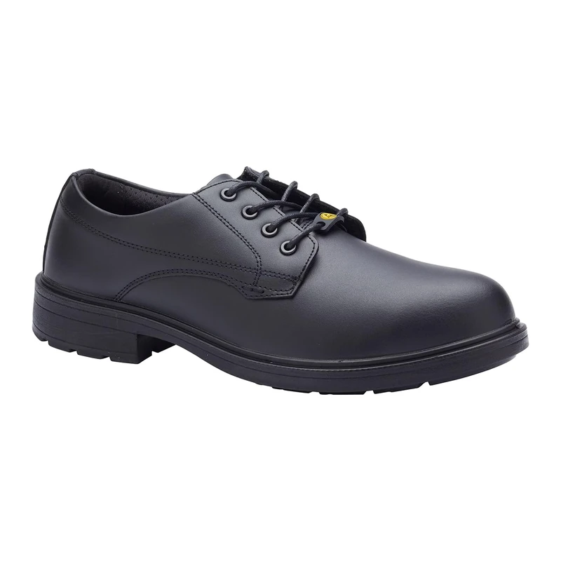 Blackrock ESD Oxford Smart Safety Shoes, Composite, Black, Metal-Free Toe Cap Shoes, Smart, Leather, Oxford, Office Safety Footwear, UK Size 11 / EU 46