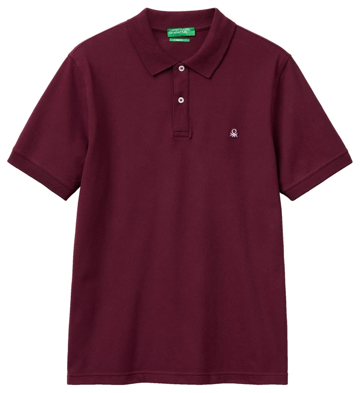 United Colors of Benetton Men's Maglia Polo M/M 3wg9u301z Shirt, red, M