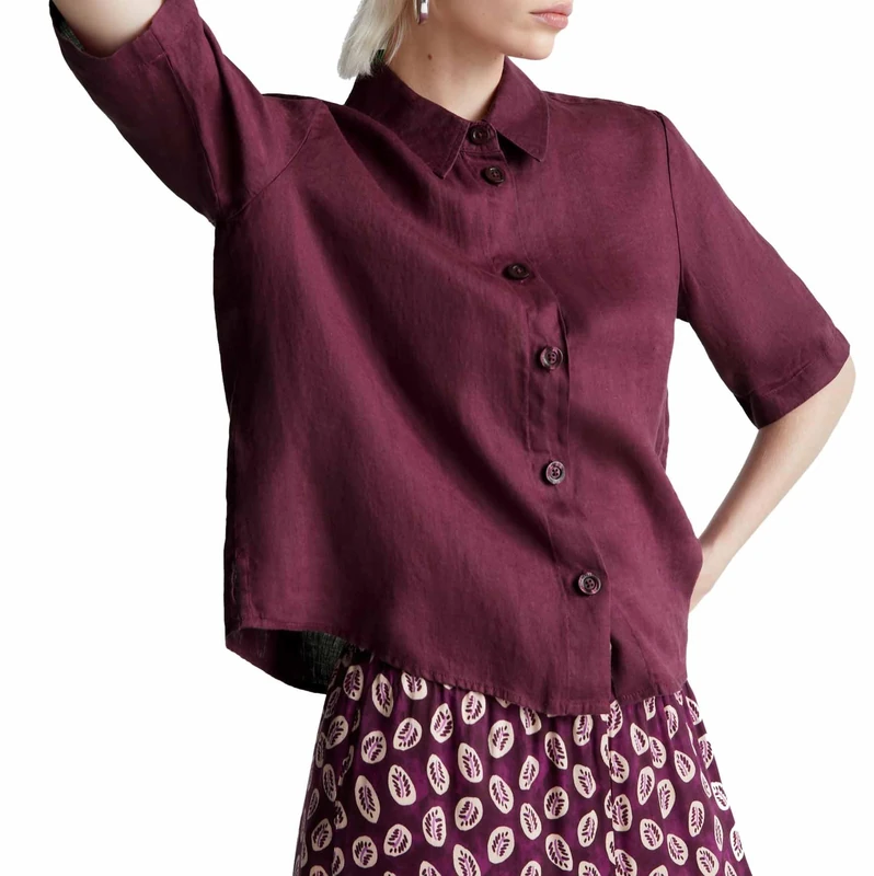 United Colors of Benetton Women's Camicia 5bml5qb75 Shirt, Purple, S