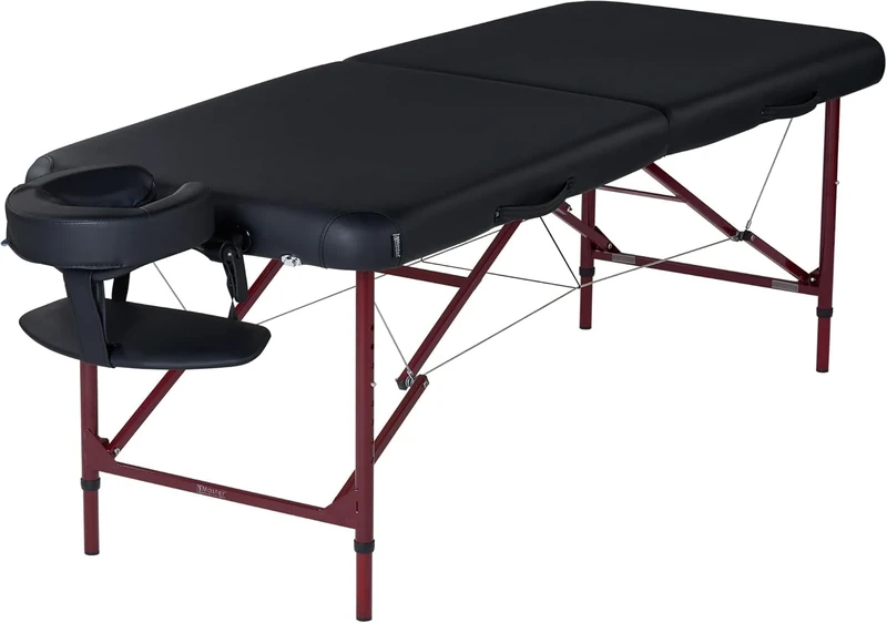 Master Massage Zephyr Lightweight Portable Massage Table Package – Versatile Tattoo Table and Spa Bed in Black