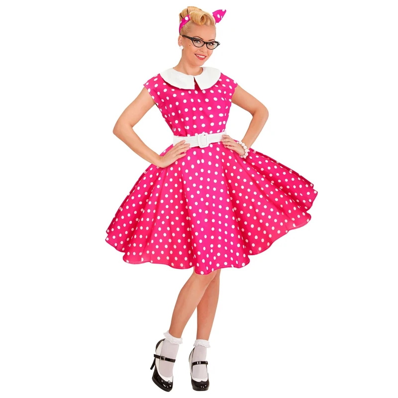 W WIDMANN MILANO Party Fashion 27304 Kostüm Rock'n'Roll 50s Rock 'n' Roll Costume, Pink, XL