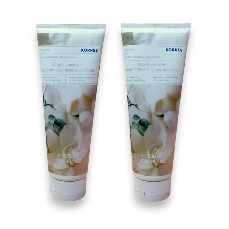 2x Korres - Grecia Gardenia | Elasti - Smooth | Body Butter - 235mL Each
