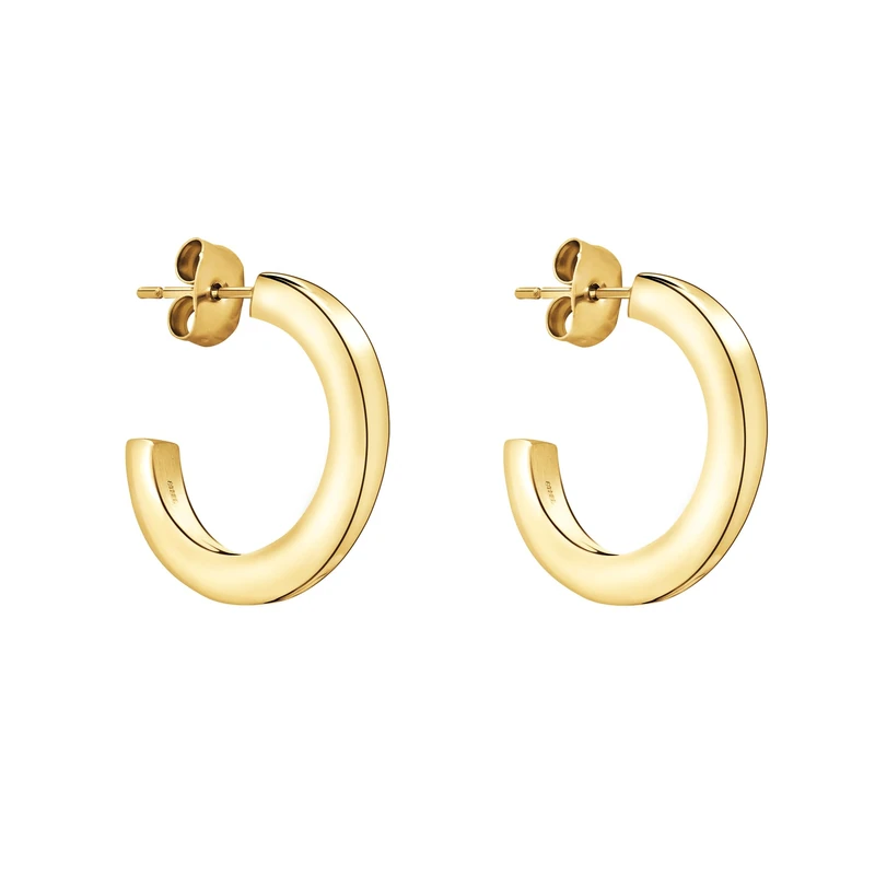 Liebeskind Berlin LJ-1651-E-20 Creole Earrings Stainless Steel in IP Gold, 2 cm, Stainless Steel, No Gemstone