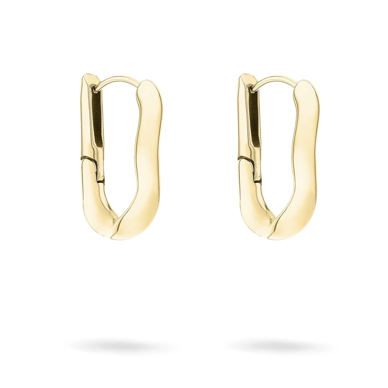 Liebeskind Berlin LJ-1642-E-25 Creole Earrings Stainless Steel in IP Gold, 2,5 cm, Stainless Steel, No Gemstone