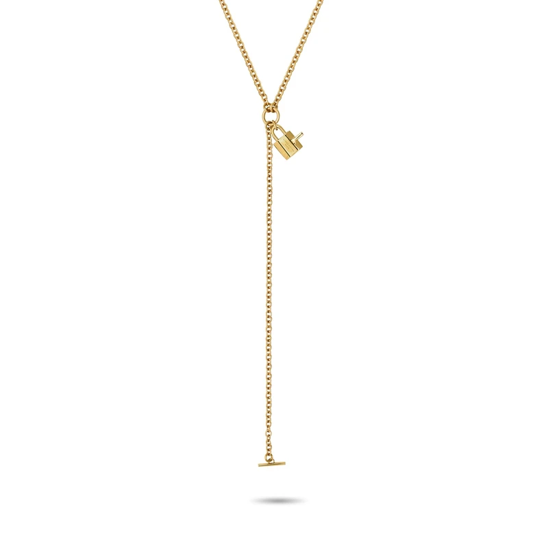 Liebeskind Berlin LJ-1633-N-55 Necklace Stainless Steel in IP Gold, 55 cm, Stainless Steel, No Gemstone