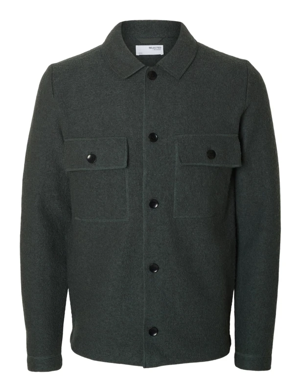 SELECTED FEMME Slhnealy Ls Knit Workwear Cardigan Noos, deep Forest, L