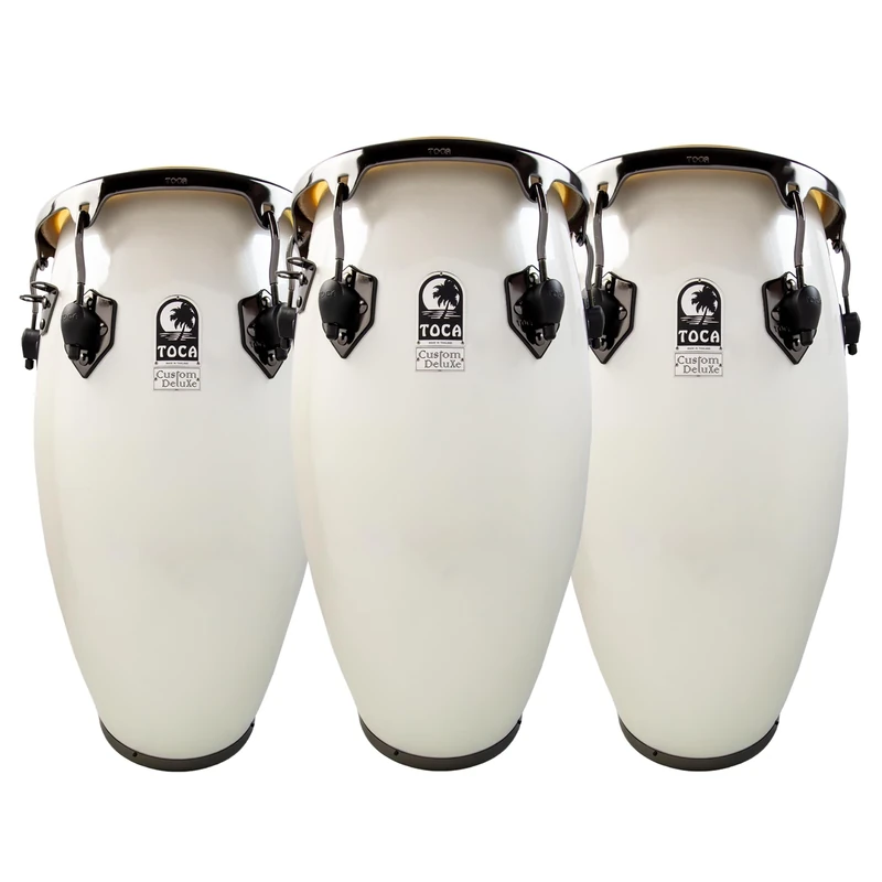 Toca Custon Deluxe Quinto - Fibreglass, Magarita Blanca, Black Chrome 4611FMB