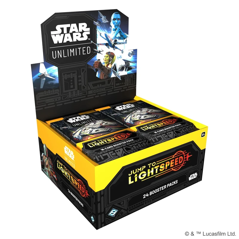 Fantasy Flight Games - Star Wars: Unlimited Trading Card Game - Jump to Lightspeed BOOSTER DISPLAY (Set of 24 Booster Packs) - For Kids & Adults, Ages 12+, 2+ Players, 20 Min Playtime
