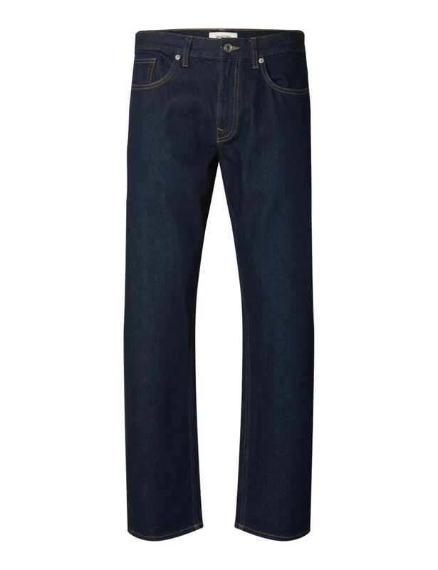 SELECTED FEMME Slh196-Straight Ben Kori Jeans Noos, Dark Denim Blue, 34 W/32 L