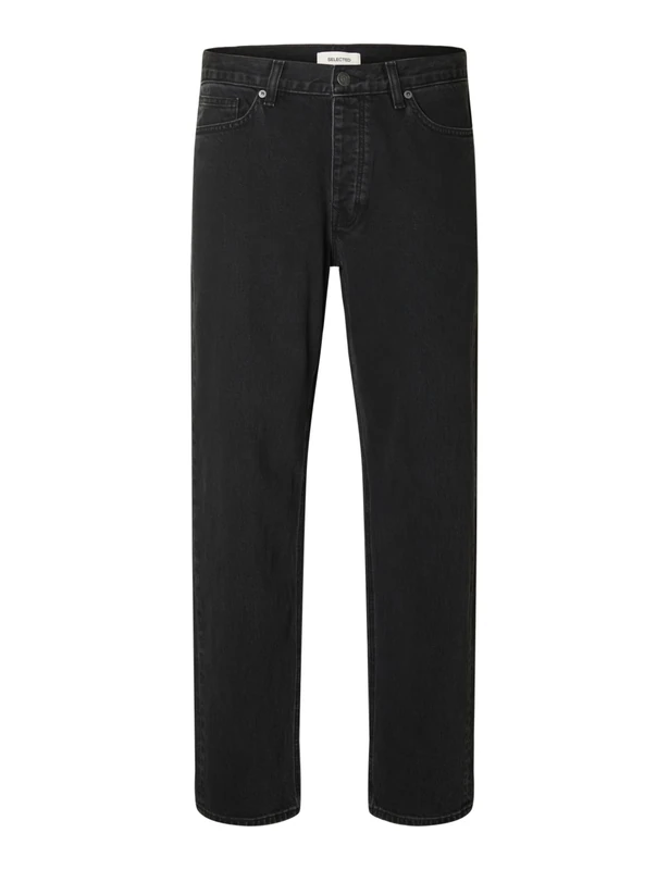 SELECTED FEMME Slh196-Straight Ben Kori Jeans Noos, Black Denim, 33 W/34 L